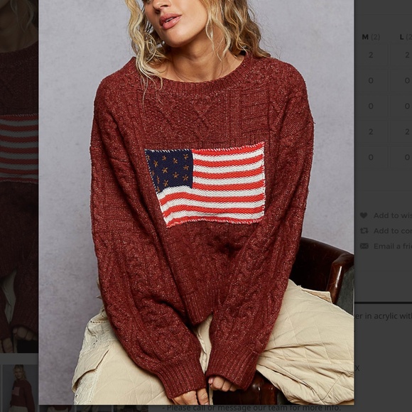 POL “ Greta 2 “ POL Sweater with Flag and Stud Detail 55 - Picture 2 of 5